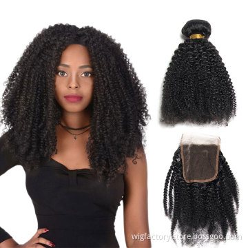 Wholesale virgin human hair 4c afro curly hair, Buy cheap virgin human mongolian hair with closure